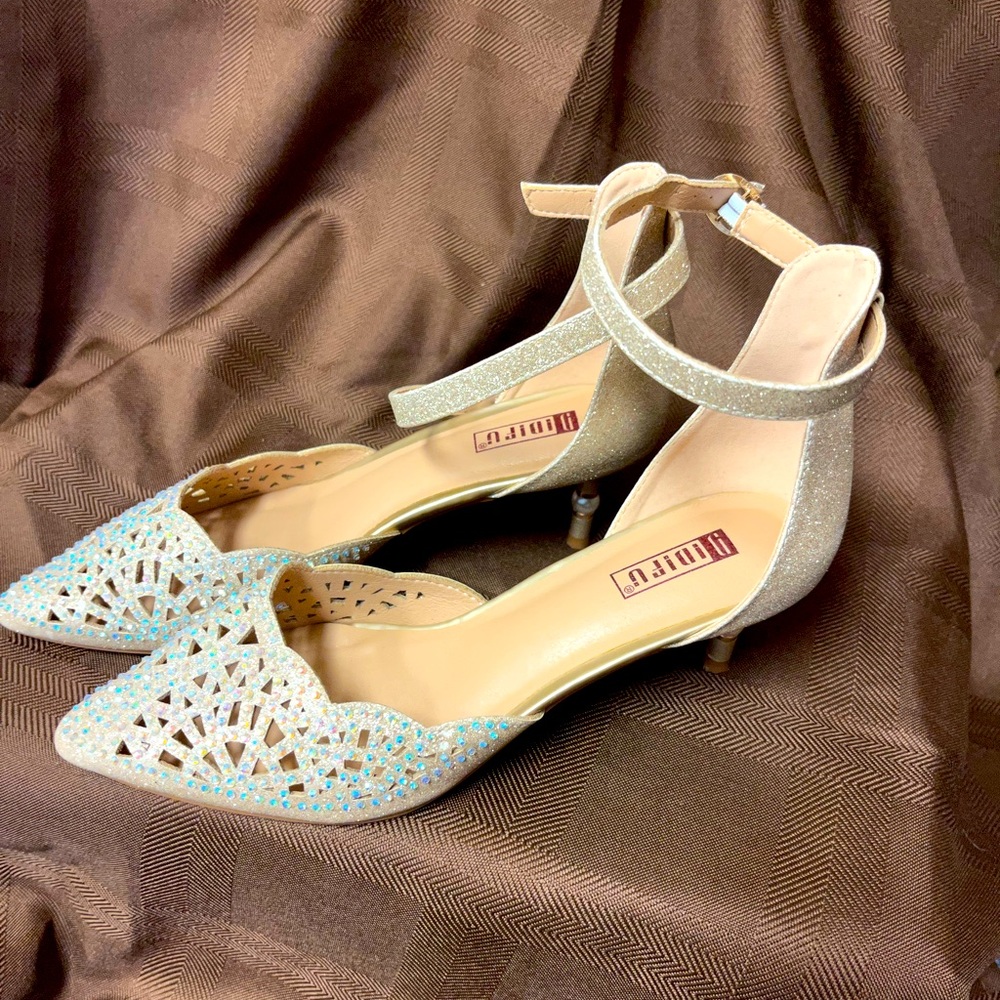 IDIFU Women’s IF2 Wedding Rinestone Heels